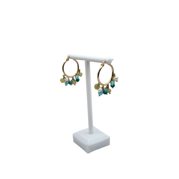 Cha Cha Hoop Earrings with Colorful Beads - Picture 7 of 7